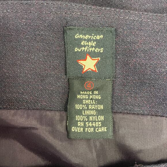 Vtg Y2K American Eagle Mini Dress Size 4 XS Purple Pinafore Preppy Academia Twee - Picture 9 of 13